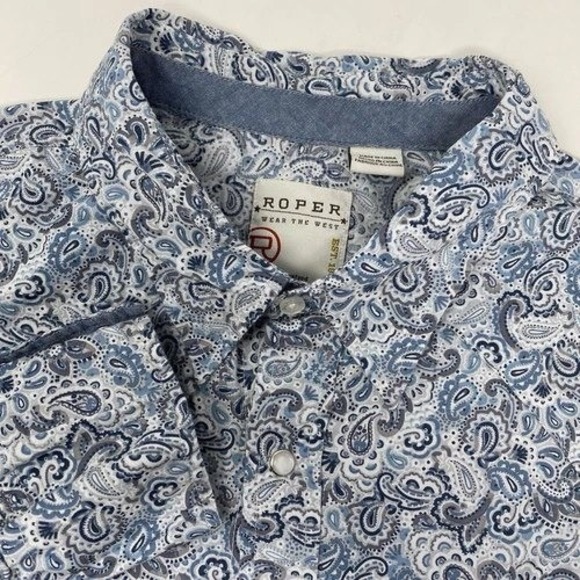 Roper Other - Roper Mens Long Sleeve Paisley Print Snap Button Western Shirt 2XL